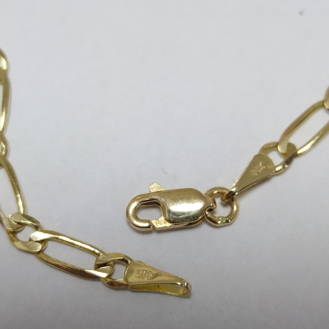 PULSERAS 1X1 ORO 14K 18 CM 2.7 GR (NUEVO)