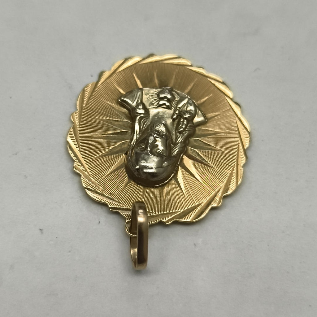 MEDALLA RELIGIOSA ORO COMBINADO 14 K 4.4 GRMS (SEMINUEVO)