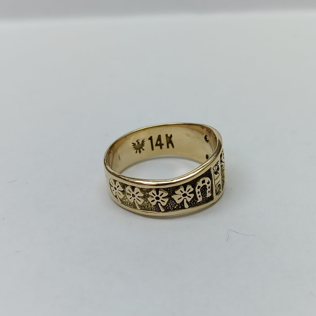 ARGOLLA DE LA SUERTE ORO 14 K 3.9 GRMS (SEMINUEVO)