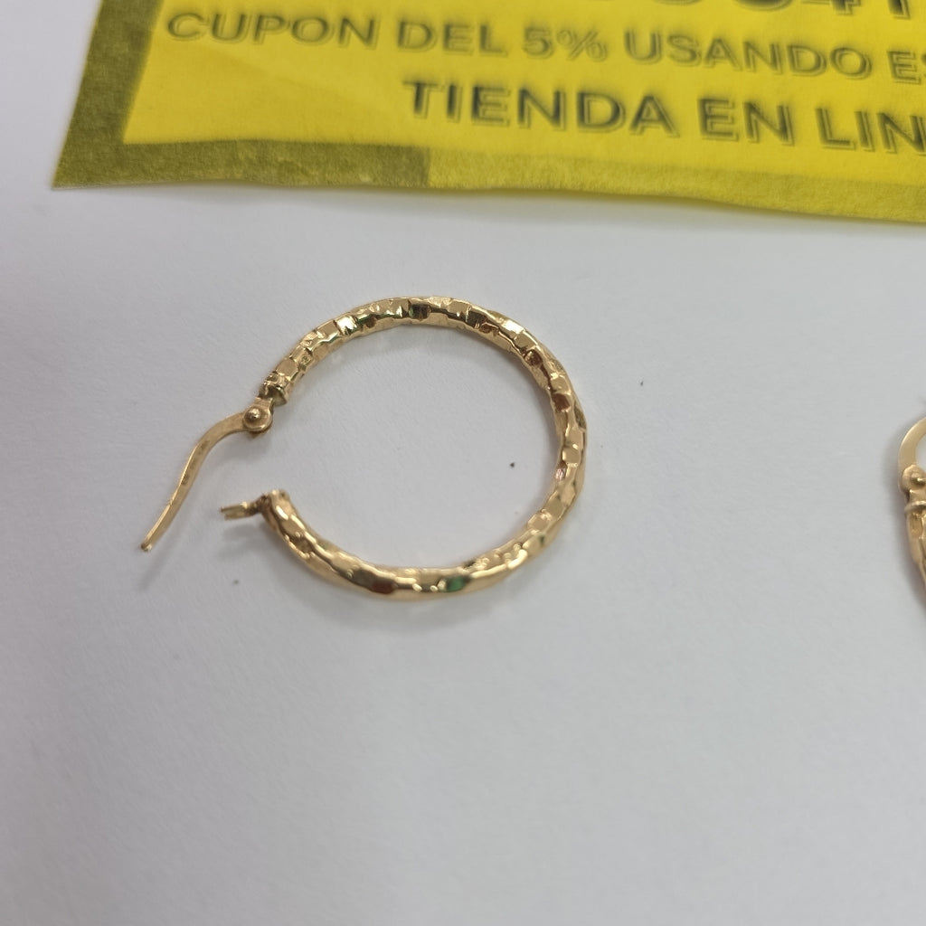 ARRACADAS PAR ORO 14 K 1.8 GRMS (SEMINUEVO)
