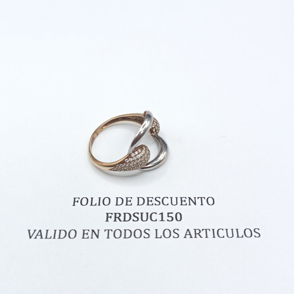 ANILLITO ORO COMBINADO 10 K 2,20 GRMS (SEMINUEVO)