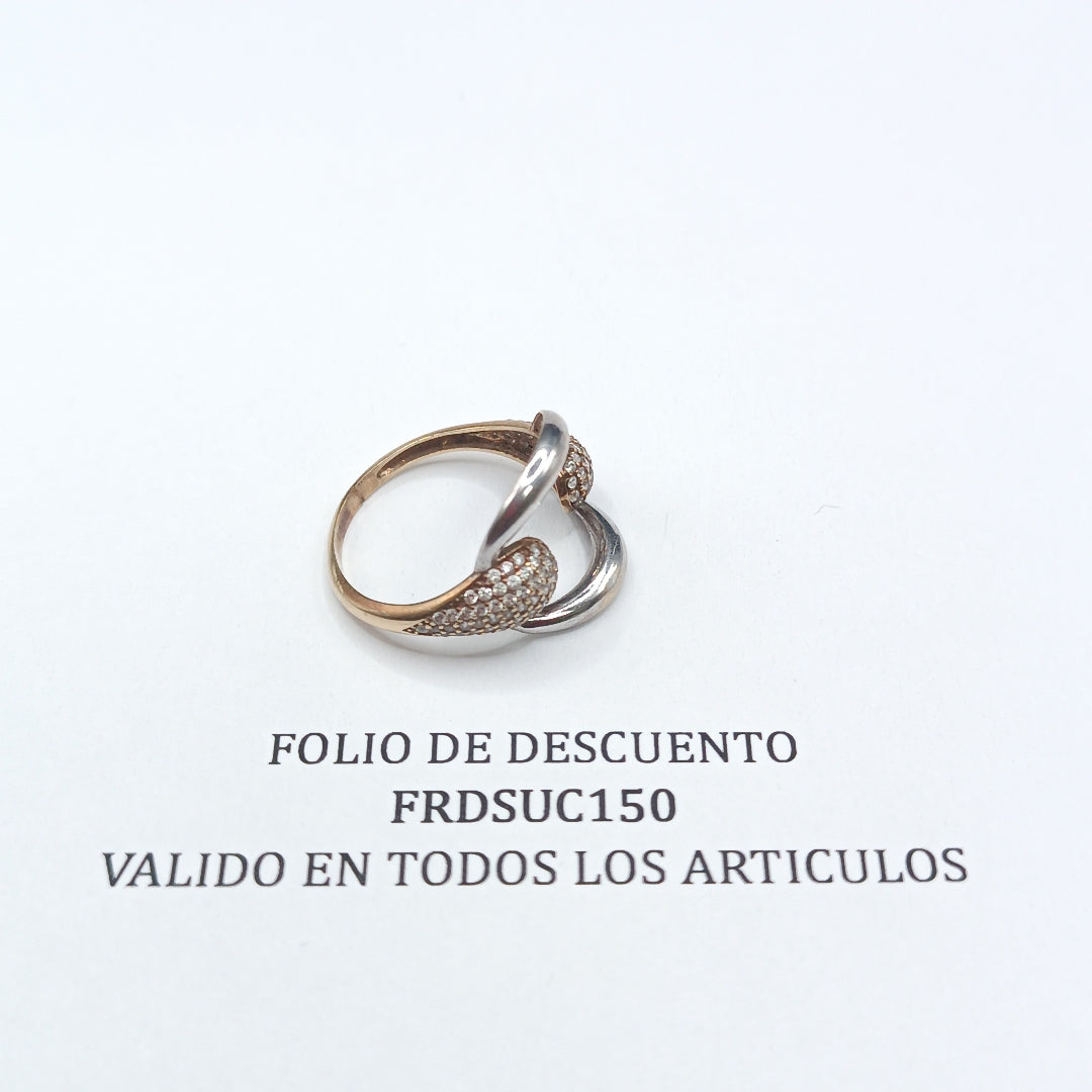 ANILLITO ORO COMBINADO 10 K 2,20 GRMS (SEMINUEVO)