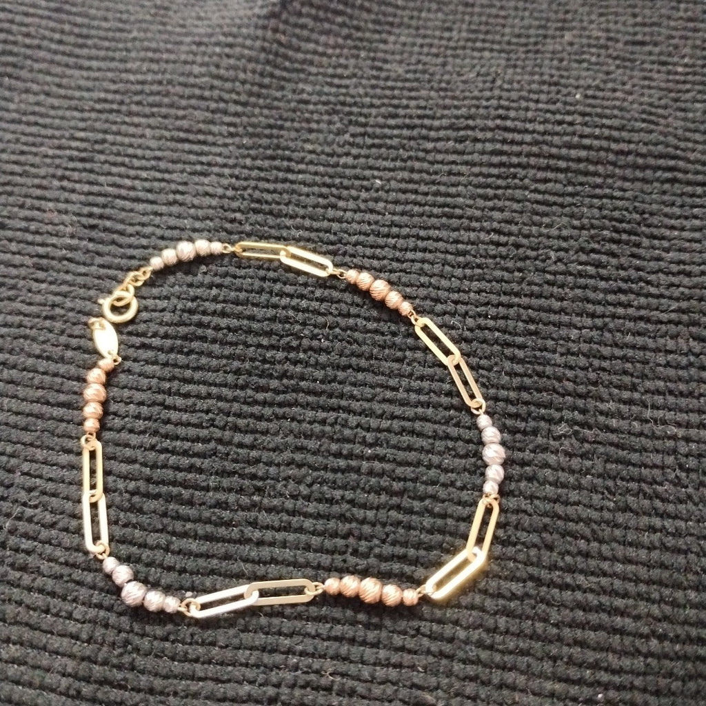 PULSERA ORO COMBINADO 10 K 1,70 GRMS (SEMINUEVO)