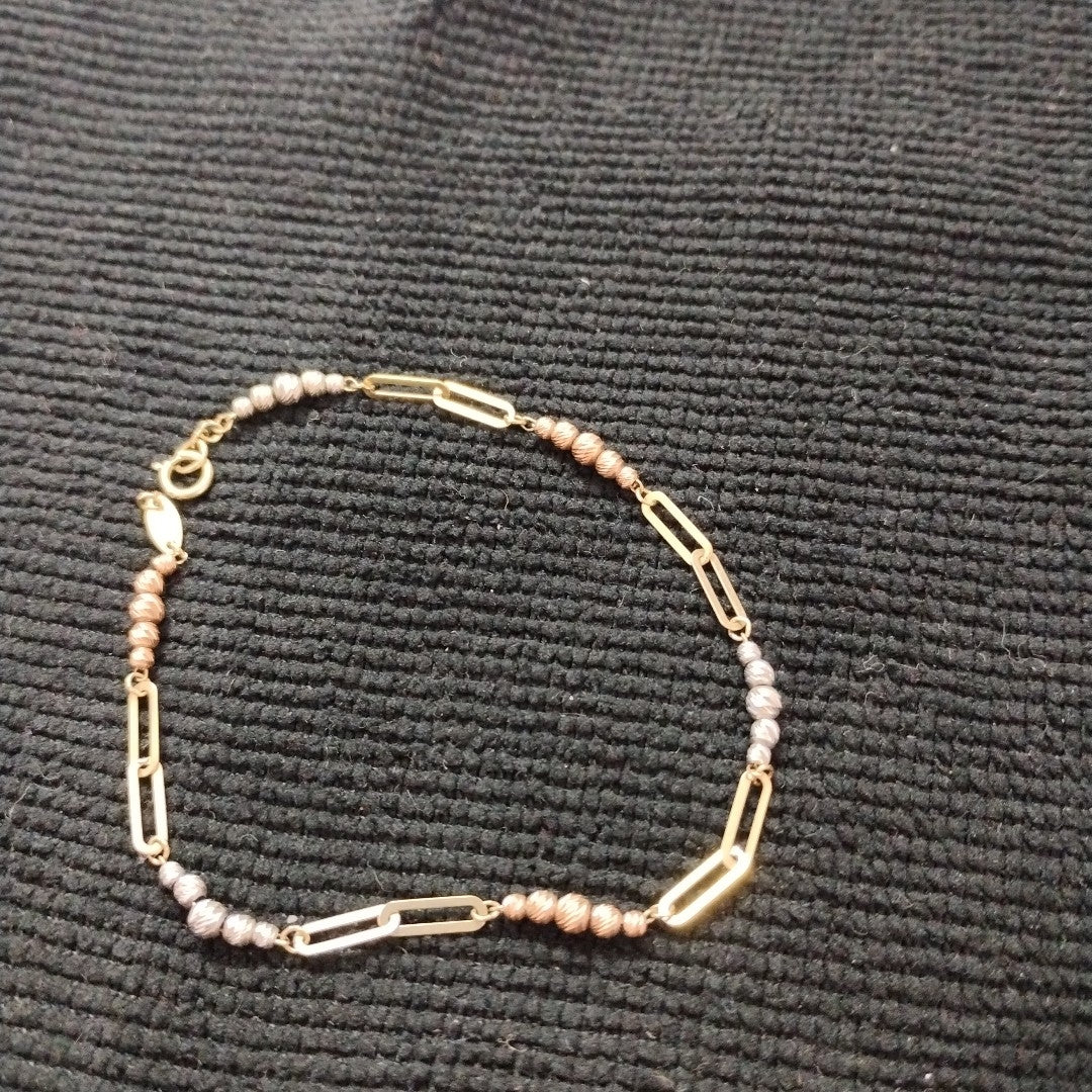 PULSERA ORO COMBINADO 10 K 1,70 GRMS (SEMINUEVO)