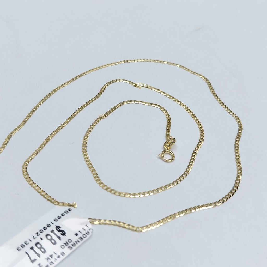 CADENAS BARBADA AMARILLA ORO 14K 2.2 (NUEVO)