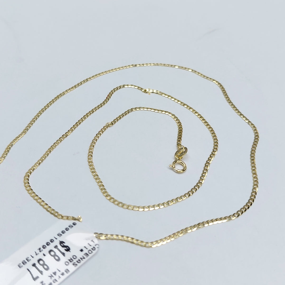 CADENAS BARBADA AMARILLA ORO 14K 2.2 (NUEVO)