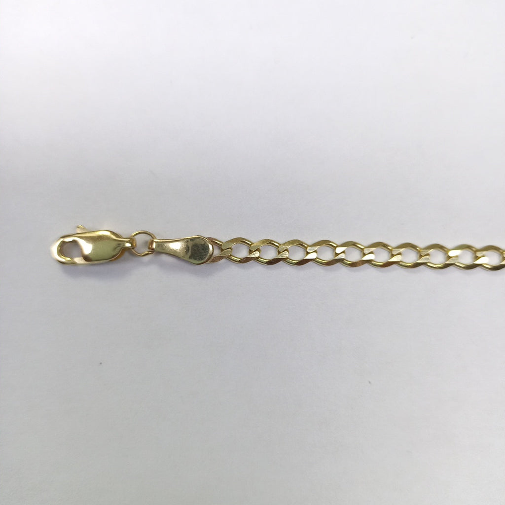 PULSERA TEJIDO BARBADA 14K 18 CM 3.4 GR (NUEVO)