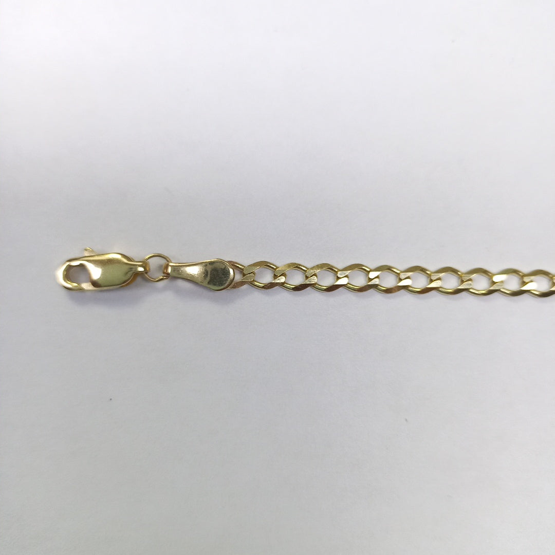 PULSERA TEJIDO BARBADA 14K 18 CM 3.4 GR (NUEVO)