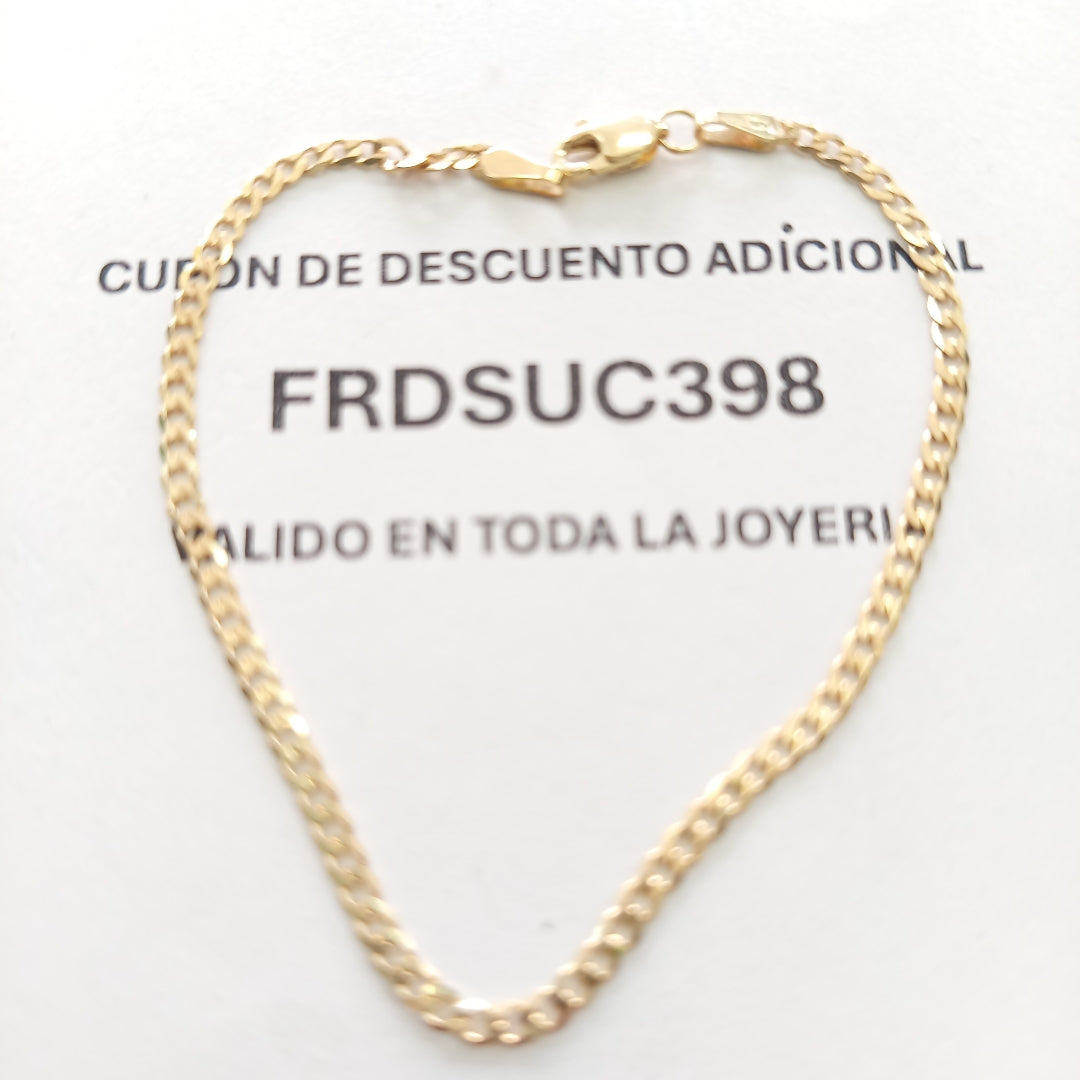 PULSERA TEJIDO BARBADA 14K 18 CM 2 GR (NUEVO)