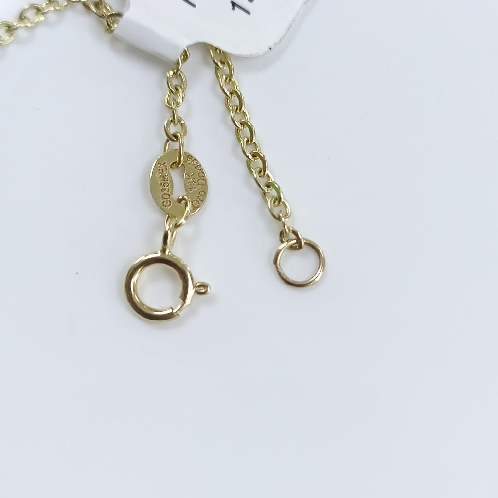 PULSERA ESP CON CORAZONES COMBINADOS 14K 18 CM 1.6 GR (NUEVO)