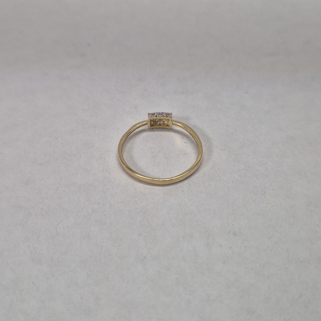 ANILLO ANILLITO C CIRCONIAS 14K 9 TALLA 1.4 GR (NUEVO)
