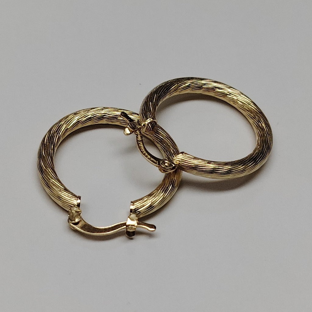 ARETES TEJIDO ARRACADAS ASTRIADAS 14K 2.9 GR (NUEVO)