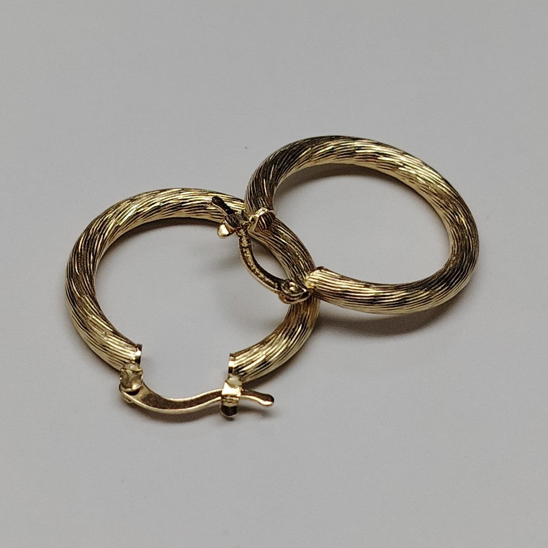 ARETES TEJIDO ARRACADAS ASTRIADAS 14K 2.9 GR (NUEVO)