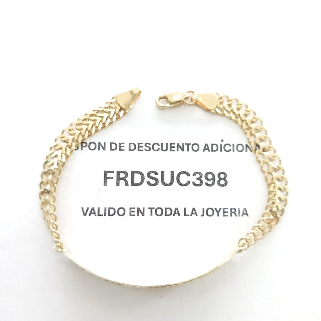 PULSERA ESCLAVA CHINO 14K 21 CM 9.8 GR (NUEVO)