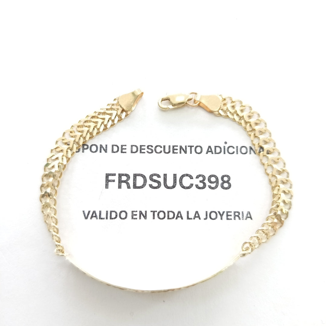 PULSERA ESCLAVA CHINO 14K 21 CM 9.8 GR (NUEVO)
