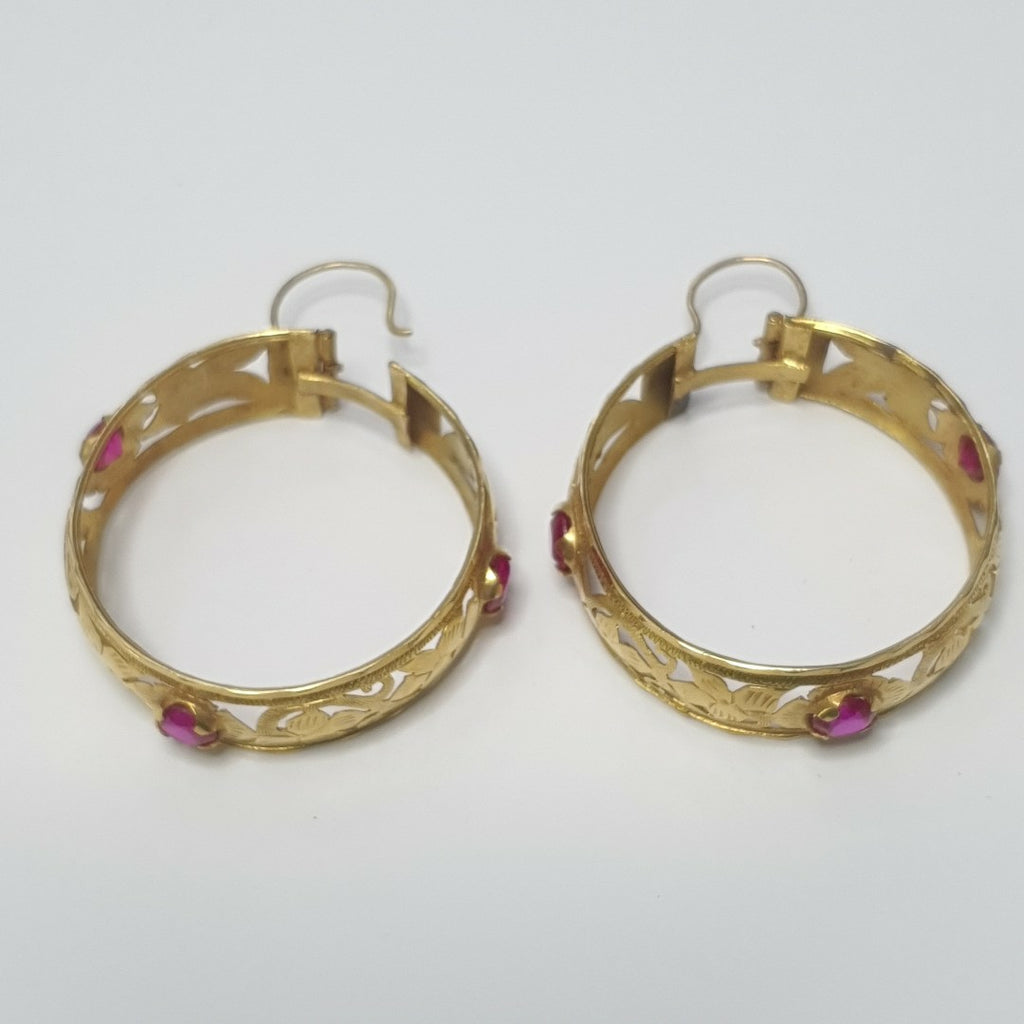 ARRACADAS PAR ORO 14 K 11.8 GRMS (SEMINUEVO)
