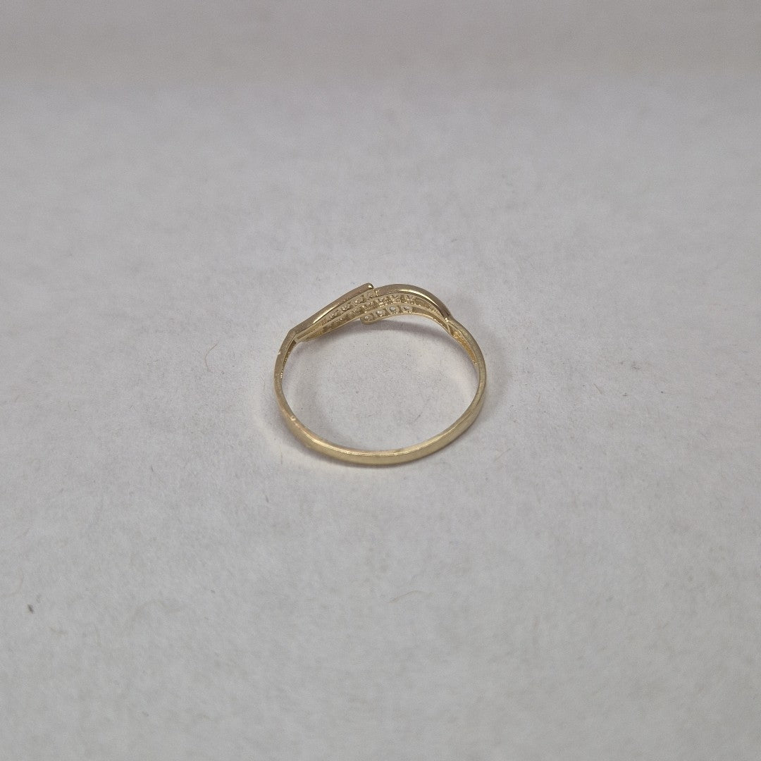 ANILLOS CON CIRCONIAS 14K TALLA 7 0.8 GR (NUEVO)