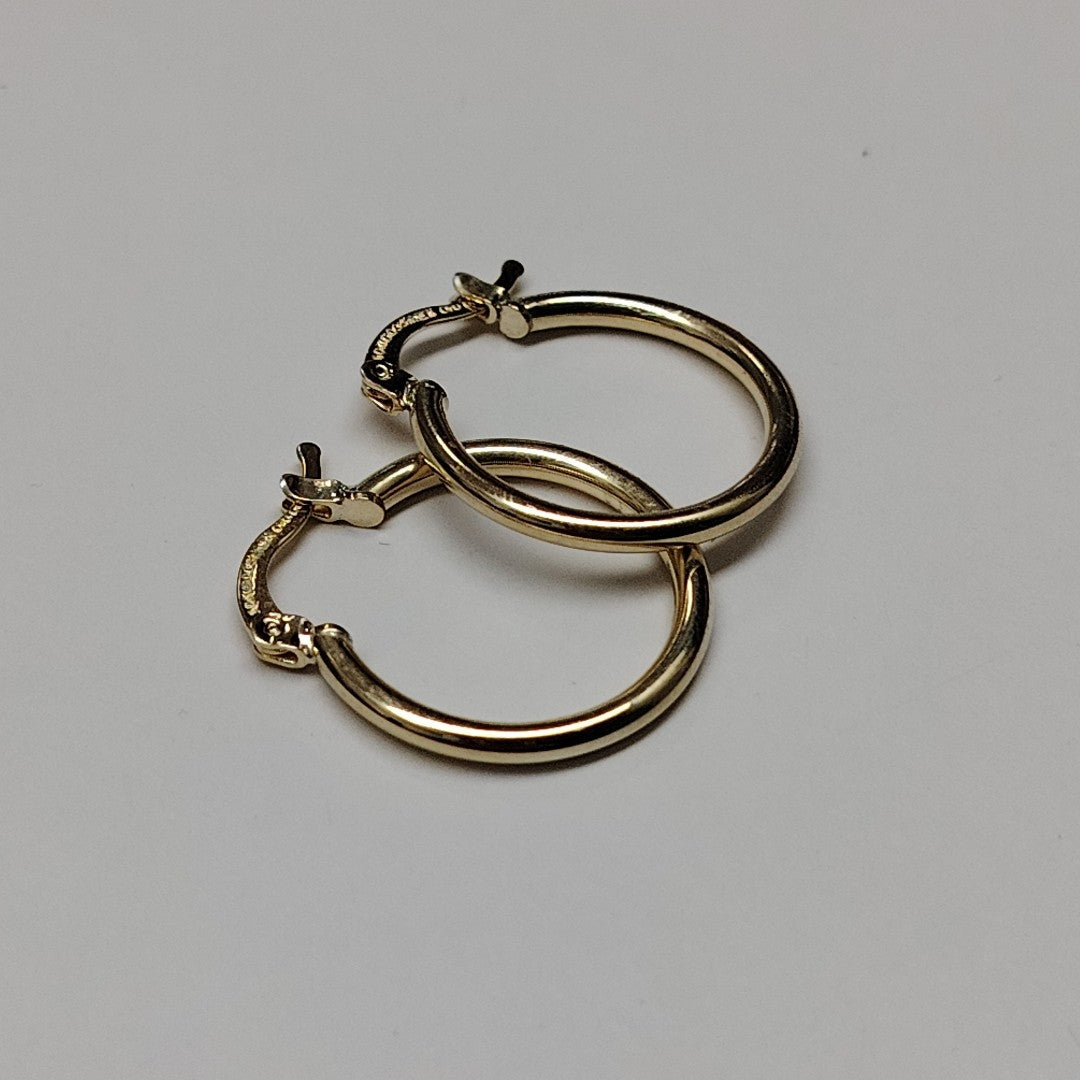 ARETES TEJIDO ARRACADAS LISAS 14K 1.2 GR (NUEVO)