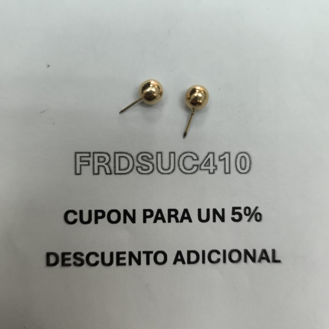 BROQUELES PAR ORO 10 K 0,50 GRMS (SEMINUEVO)