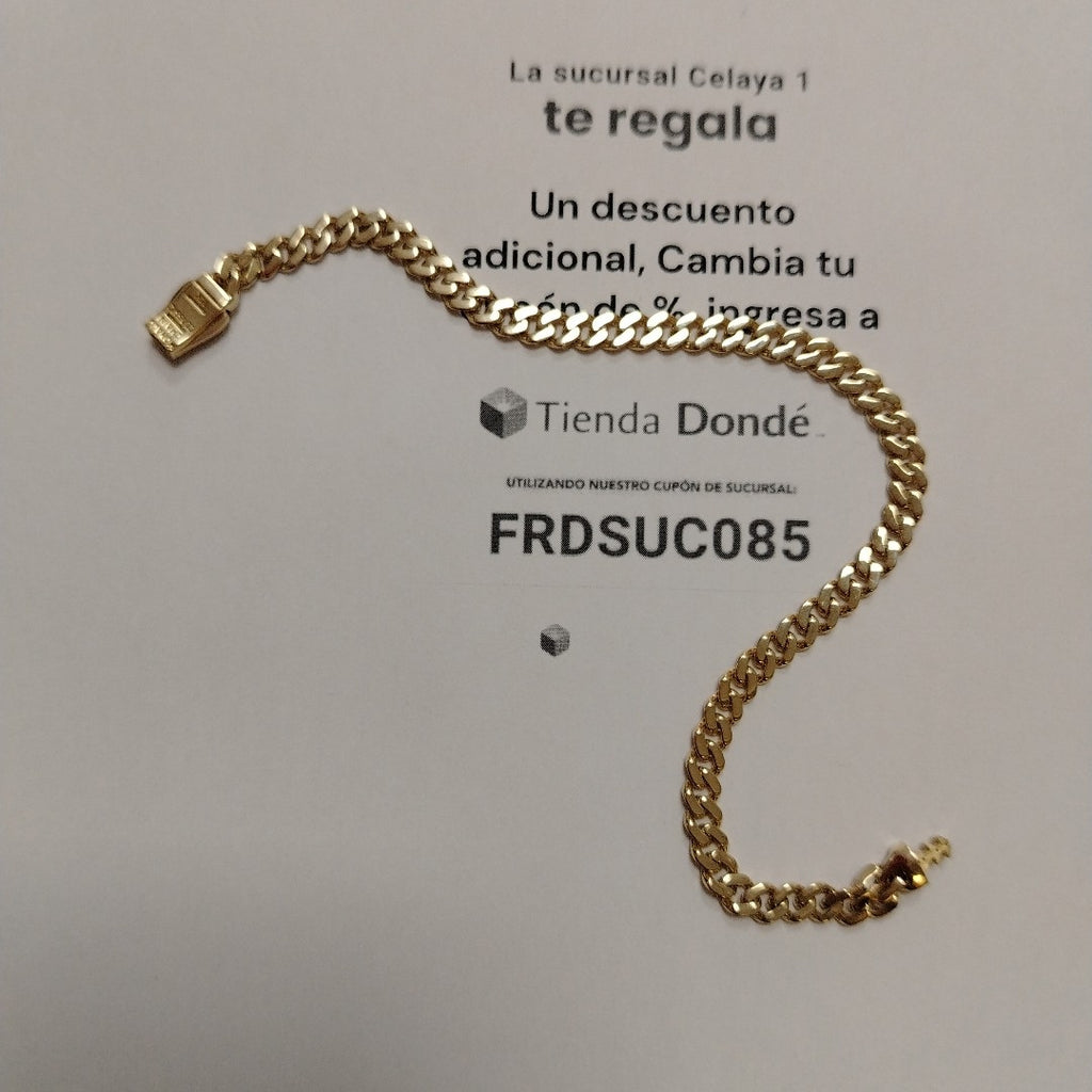 PULSERA CABALLERO MONACO ORO 14K 6.2 (NUEVO)