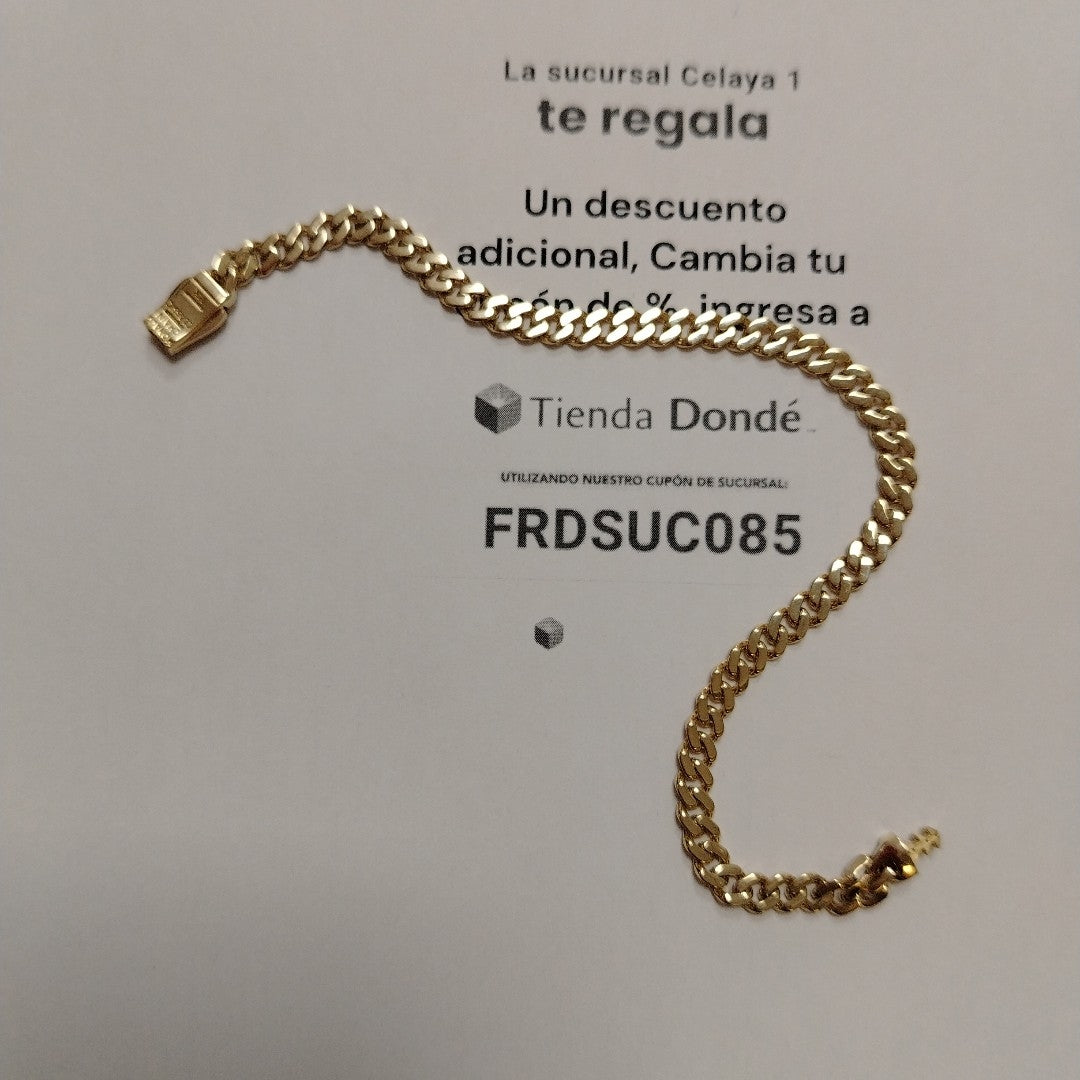 PULSERA CABALLERO MONACO ORO 14K 6.2 (NUEVO)