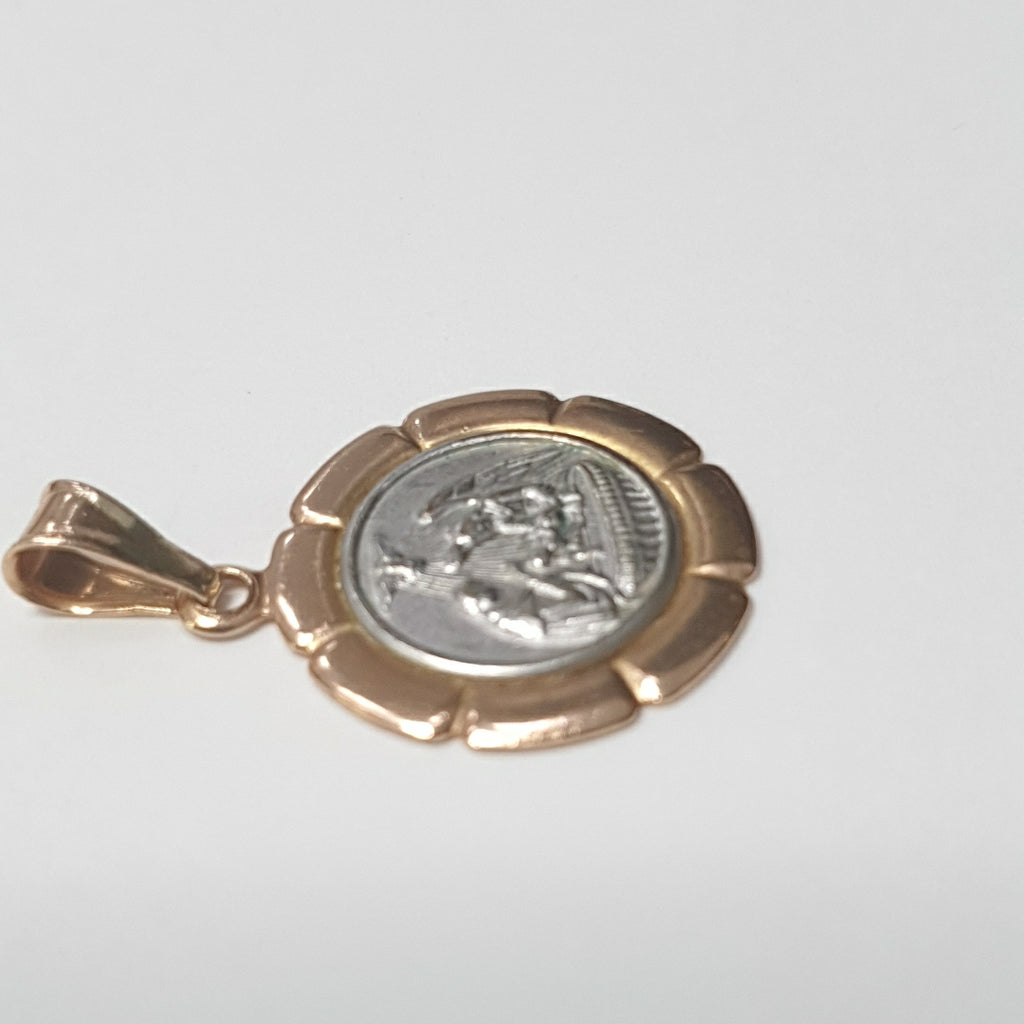MEDALLA RELIGIOSA ORO COMBINADO 10 K 2.9 GRMS (SEMINUEVO)