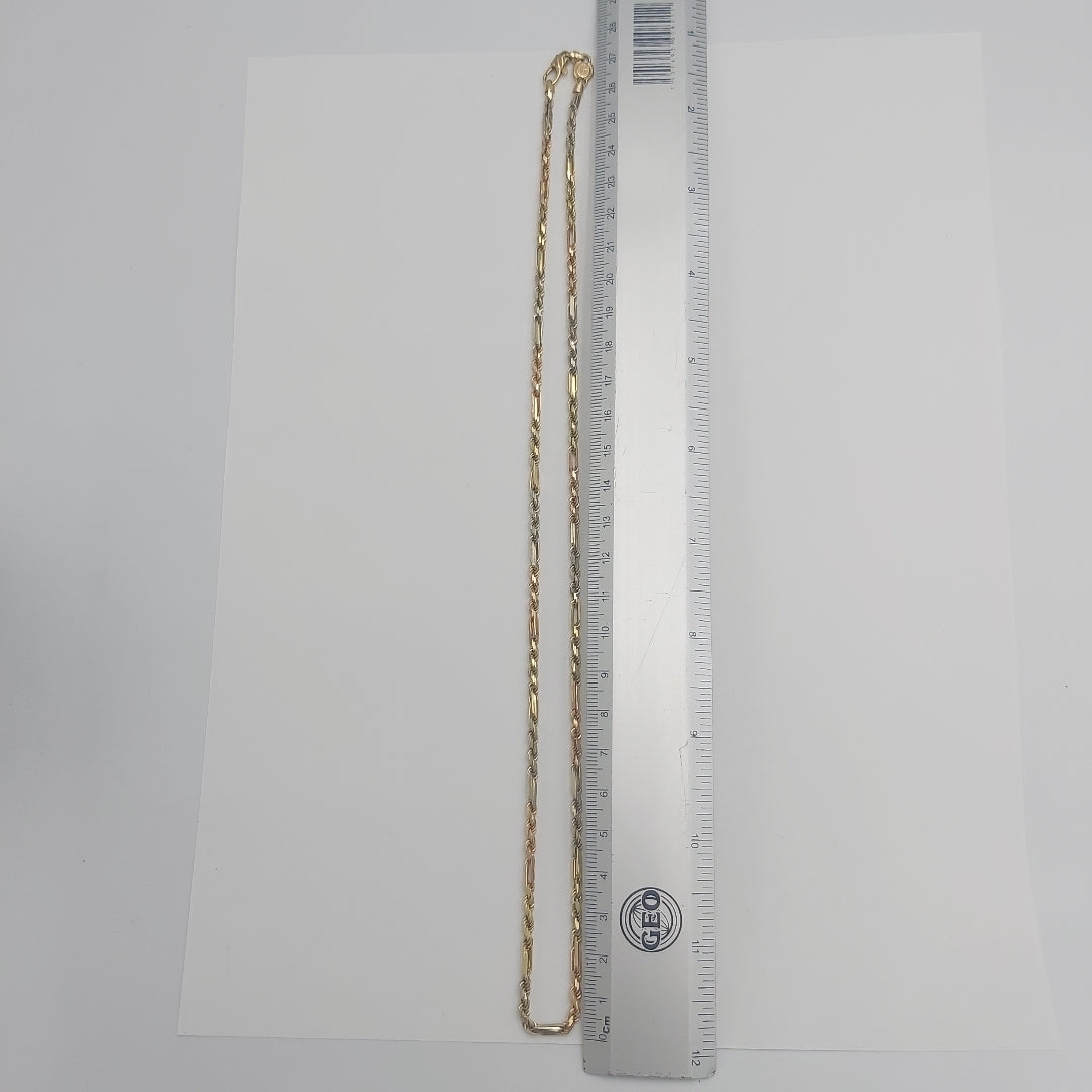 CADENA ORO COMBINADO 14 K 19,10 GRMS (SEMINUEVO)