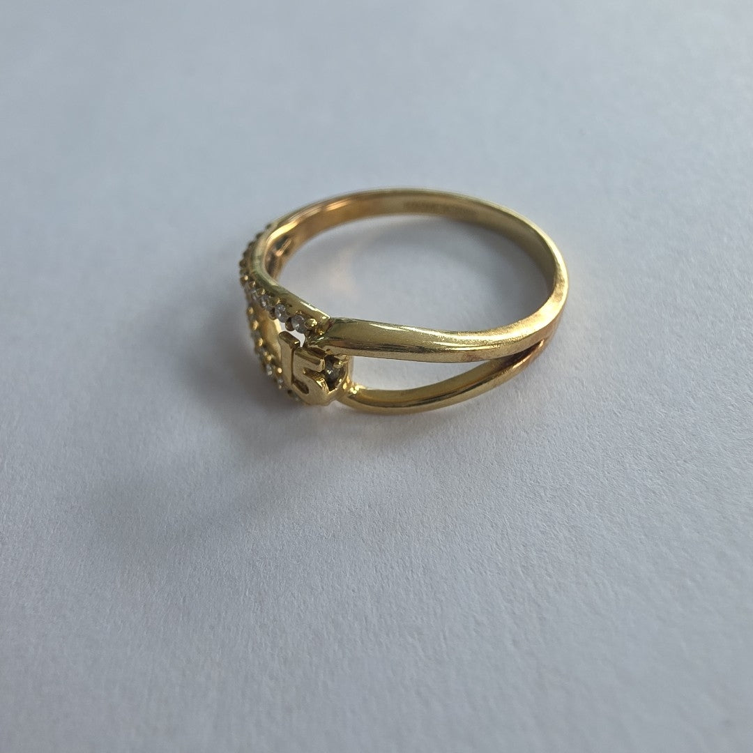ANILLO CONMEMORATIVO ORO 8 K 1,70 GRMS (SEMINUEVO)