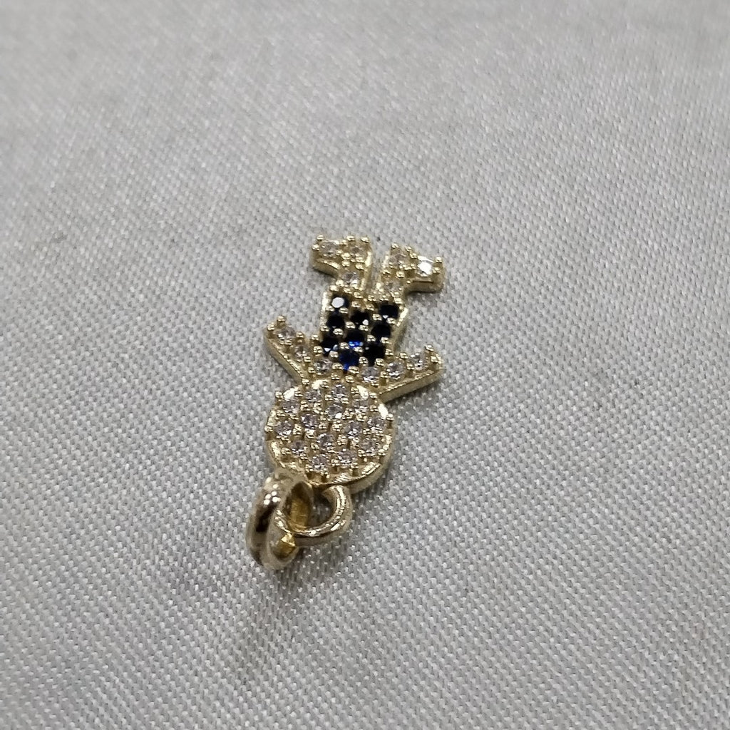 DIJE NIÑO CON CIRCONIAS Y PIEDRAS DE COLOR 10K 0.9 GR (NUEVO)
