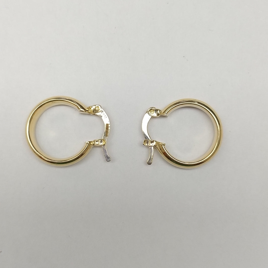 ARETES ARRACADA LISA 14K 1.7 GR (NUEVO)