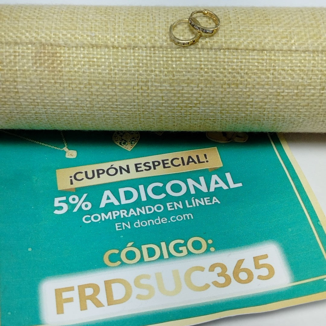 ARRACADAS PAR ORO 14 K 1.1 GRMS (SEMINUEVO)