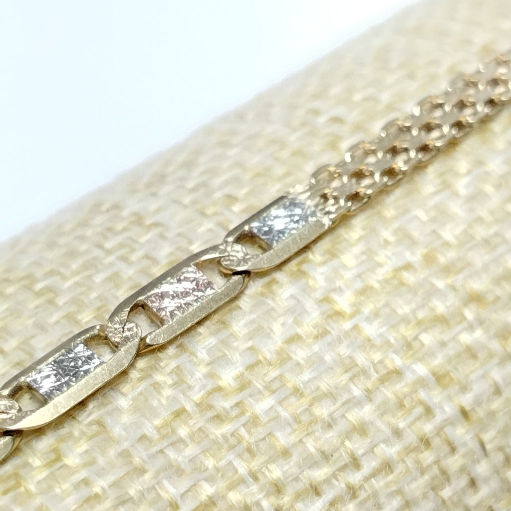 PULSERA ORO COMBINADO 14 K 7,40 GRMS (SEMINUEVO)