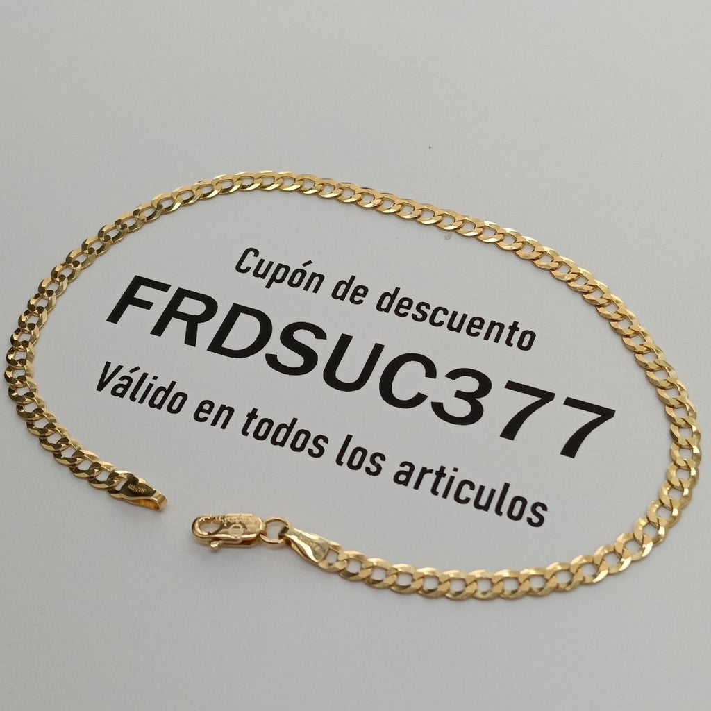 PULSERAS CABALLERO BARBADA AMARILLA ORO 14K 2.8 (NUEVO)