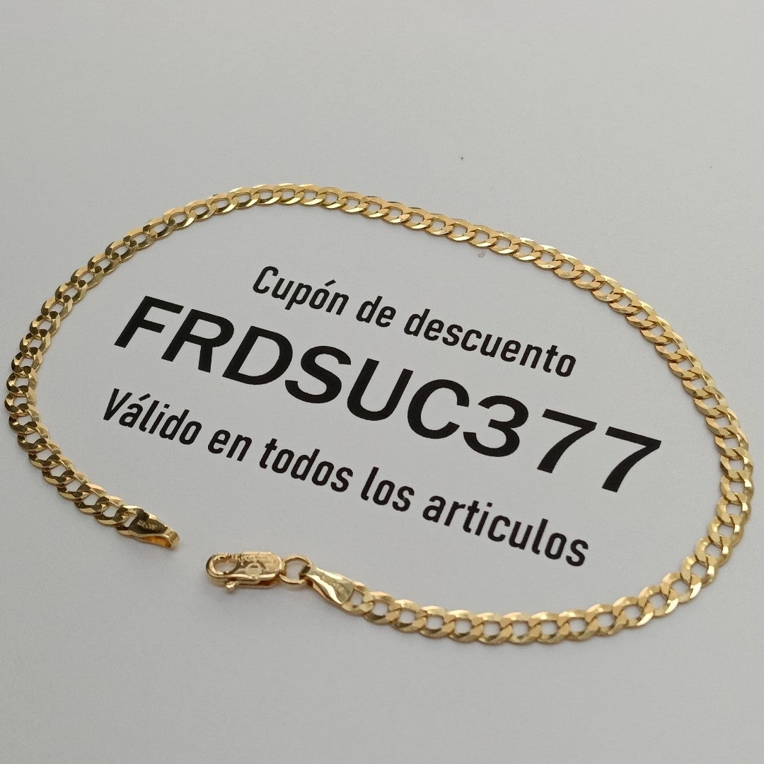 PULSERAS CABALLERO BARBADA AMARILLA ORO 14K 2.8 (NUEVO)