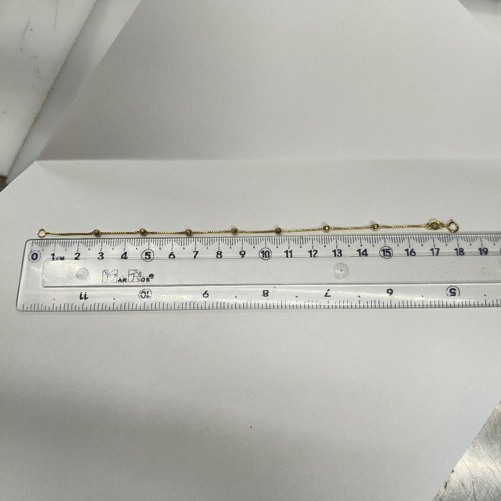 PULSERA ESPECIAL CON BOLITAS 14K 18 CM 1.4 GR (NUEVO)