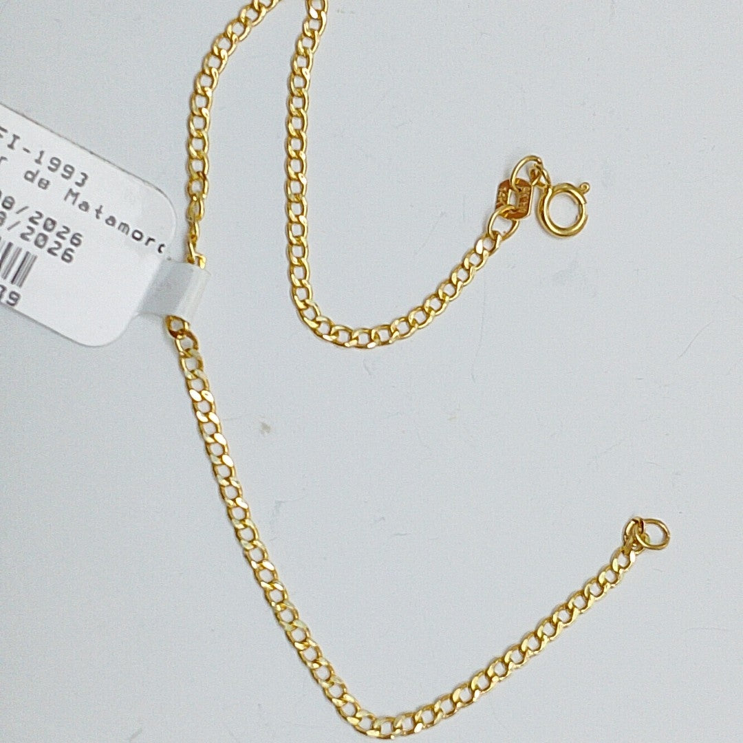 PULSERAS DAMA BARBADA AMARILLA ORO 14K 0.8 (NUEVO)