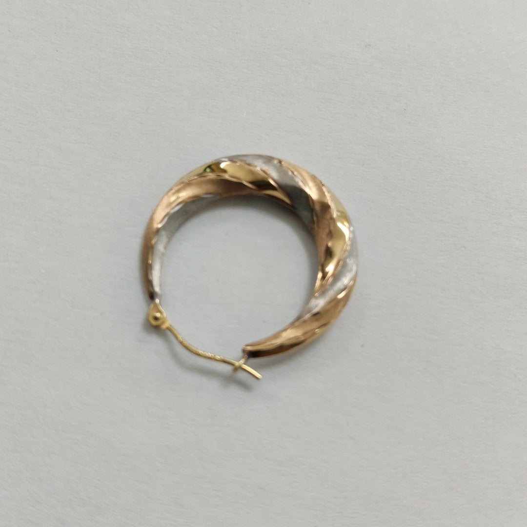 ARRACADAS PAR ORO, ORO COMBINADO 14 K 1.3 GRMS (SEMINUEVO)