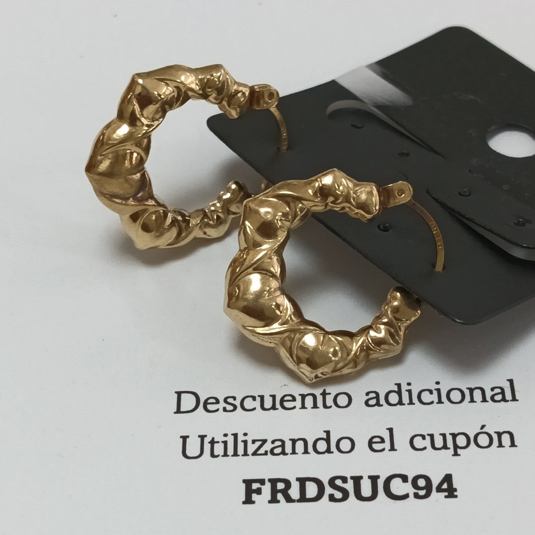 ARRACADAS PAR ORO 14 K 2.6 GRMS (SEMINUEVO)