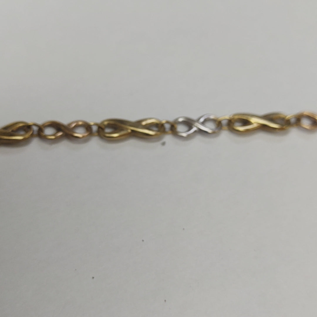 PULSERA ORO, ORO COMBINADO 14 K 3.4 GRMS (SEMINUEVO)