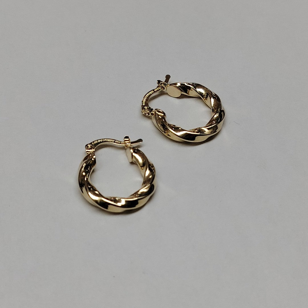 ARETES ARRACADA TORZAL 14K 1.9 GR (NUEVO)