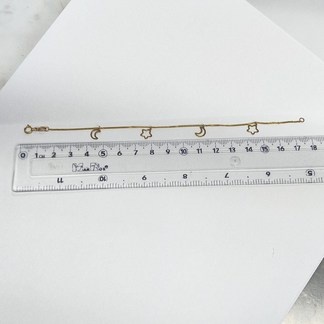 PULSERA ESPECIAL DIJES 10K 18 CM 1 GR (NUEVO)