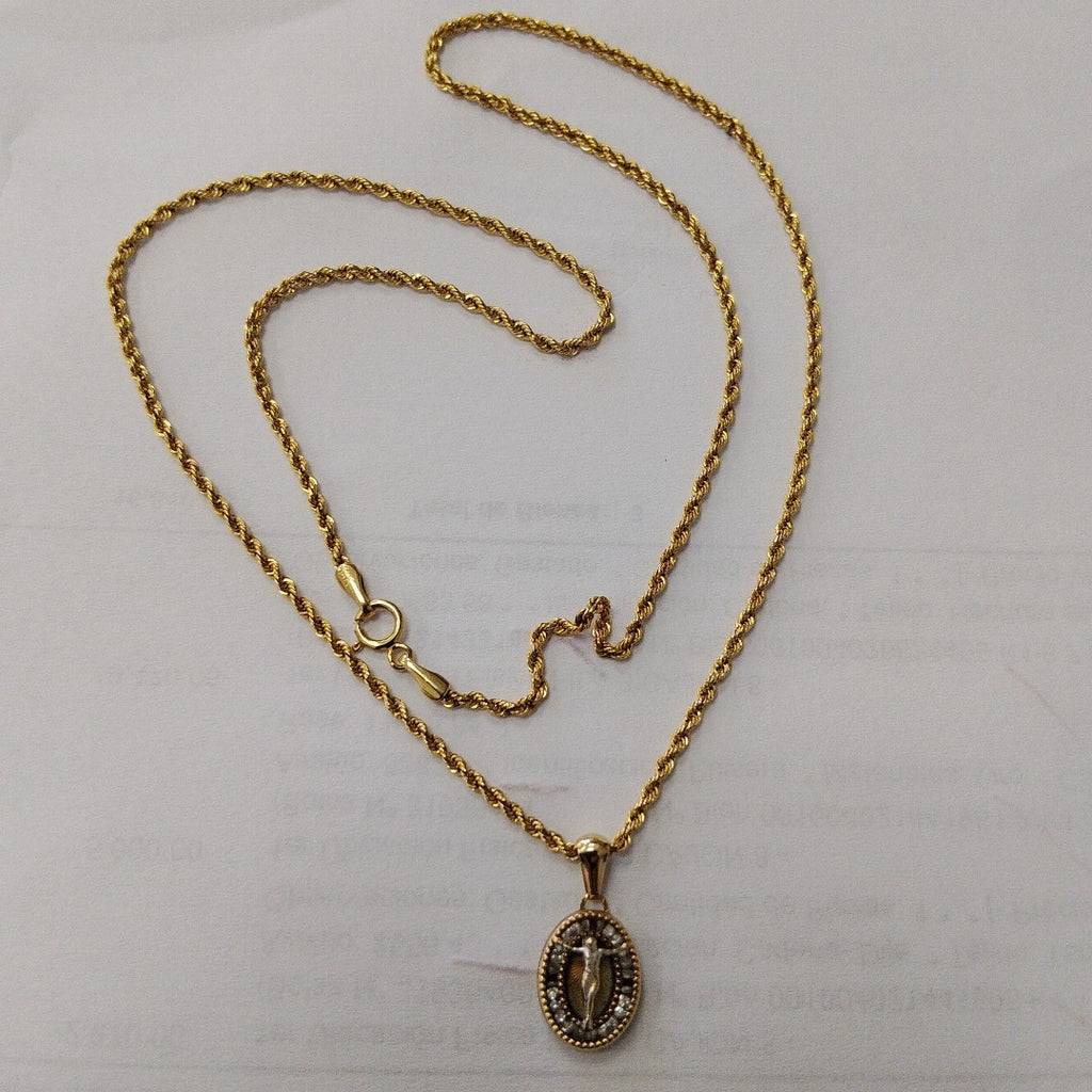 CADENA, DIJE ORO 14 K 1.9 GRMS (SEMINUEVO)