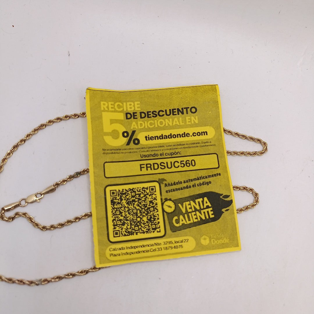 CADENA ORO 14 K 3.6 GRMS (SEMINUEVO)