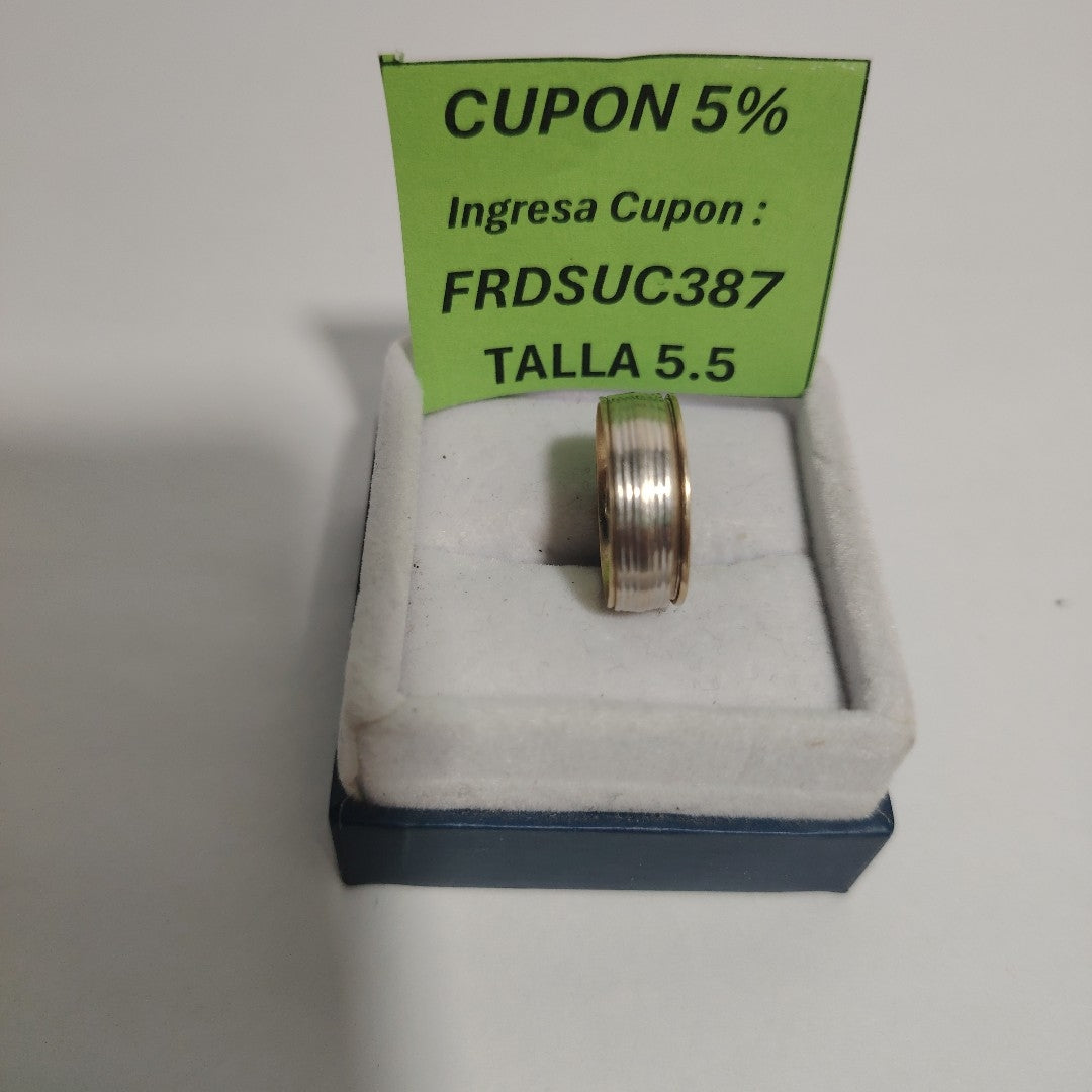 ARGOLLA ORO, ORO BLANCO 14 K 3.1 GRMS (SEMINUEVO)
