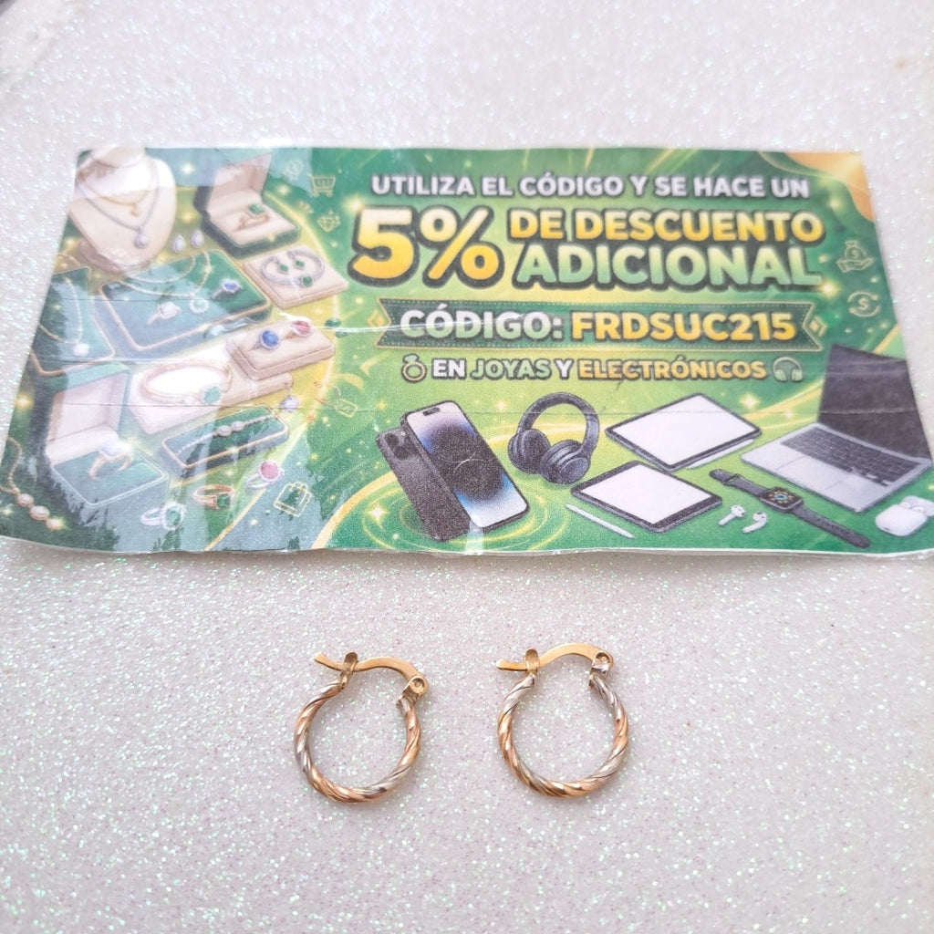 ARRACADAS PAR ORO 10 K 2 GRMS (SEMINUEVO)