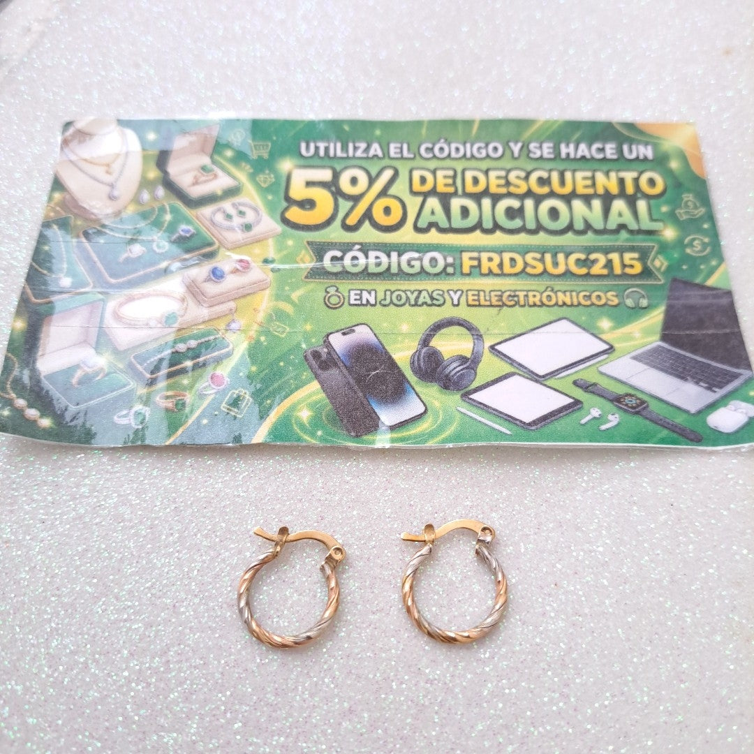 ARRACADAS PAR ORO 10 K 2 GRMS (SEMINUEVO)