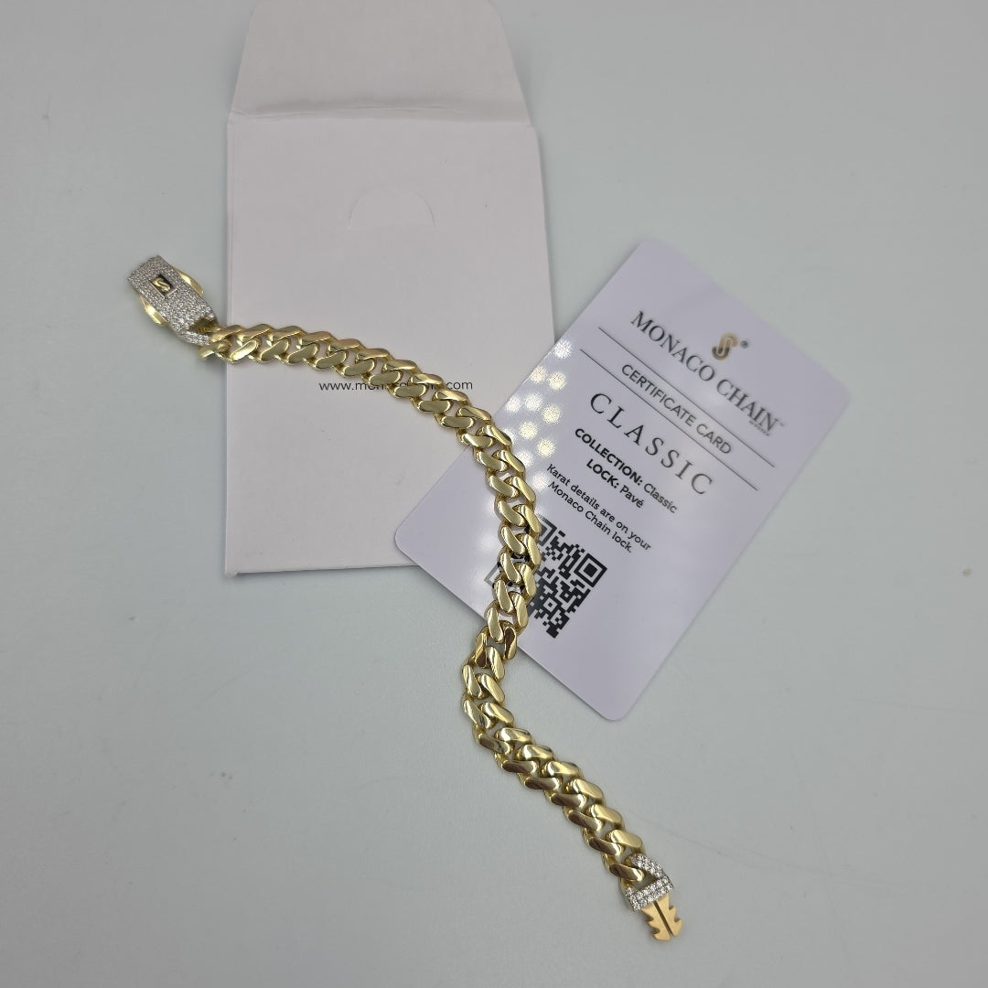 PULSERA MONACO ORO 10K 9.3 (NUEVO)