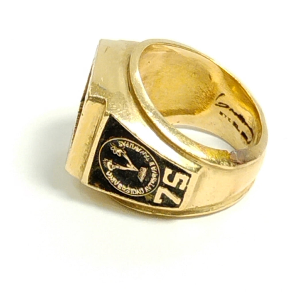 ANILLO DE GRADUACIÓN ORO MUY BAJO 8 K 21,50 GRMS (SEMINUEVO)