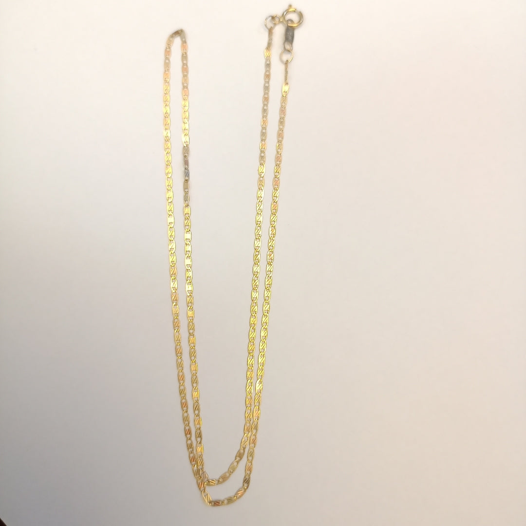 CADENA ORO COMBINADO 10 K 1.3 GRMS (SEMINUEVO)
