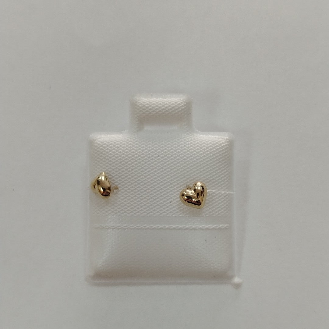BROQUELES BROQUEL FIG CORAZON LISO 14K 0.1987 GR (NUEVO)